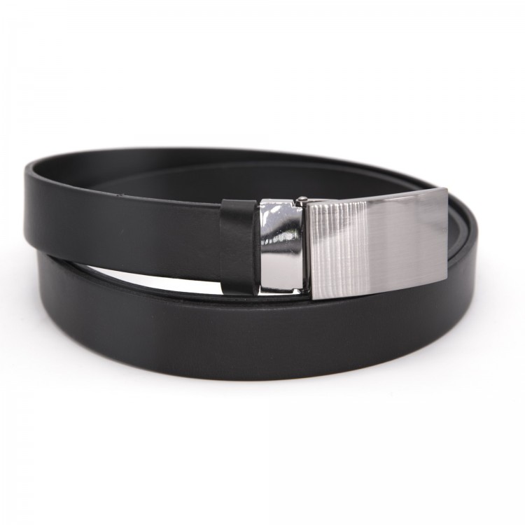 Мужской ремень из натуральной кожи черного цвета Penny Belts