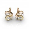 Серьги из комбинированного золота 312821100