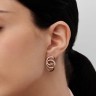Серьги из комбинированного золота 312821100