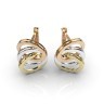 Серьги из комбинированного золота 312821100