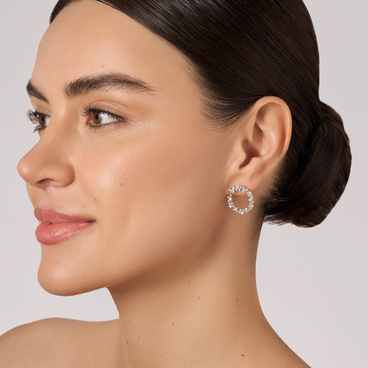 Сережки у білому золоті, з діамантами 347291121