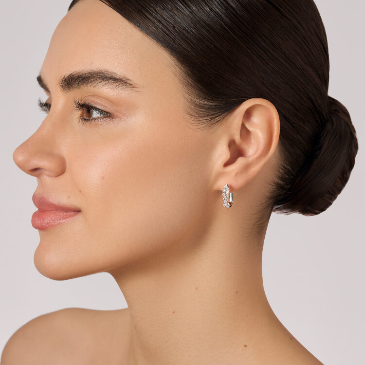 Сережки у білому золоті, з діамантами 347371121