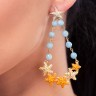 Сережки Misis з кварцем, емаллю та фіанітами OR08649A