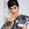 Сережки Misis з коралом та фіанітами OR09180