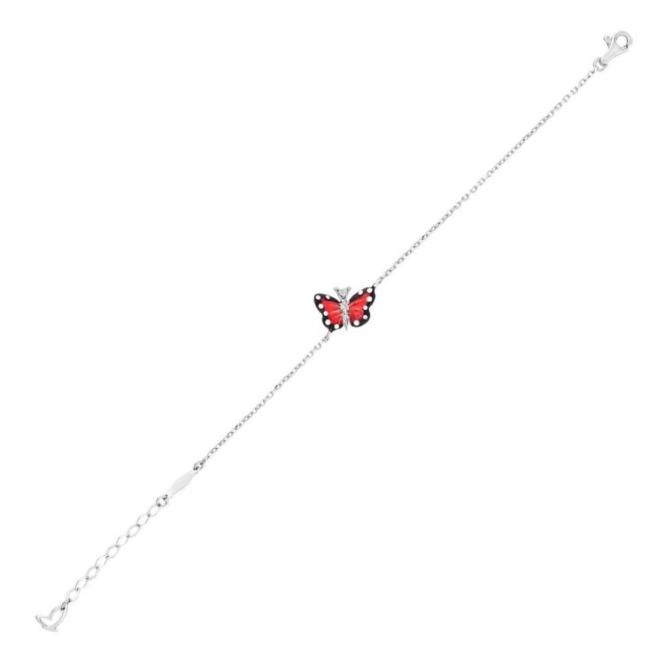 Браслет Roberto Bravo Monarch Butterfly с эмалью и фианитом.
