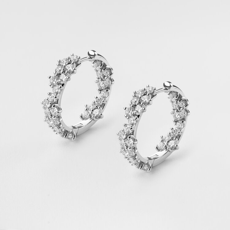 Сережки у білому золоті, з діамантами 347461121