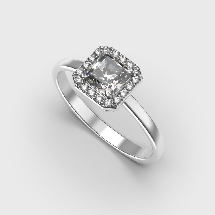 Каблучка у білому золоті, з діамантами 247131121