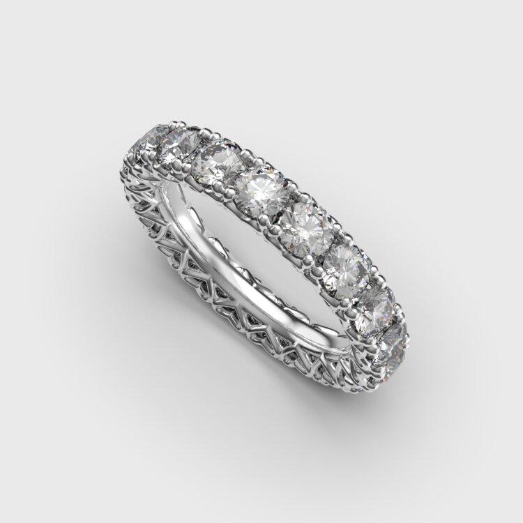 Каблучка у білому золоті, з діамантами 245541121 Каблучка у білому золоті, з діамантами 245541121