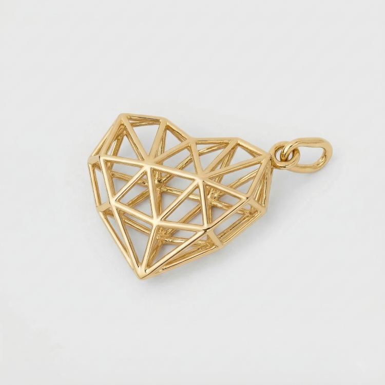 Підвіска «Серце» із жовтого золота 136303100