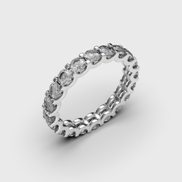 Каблучка у білому золоті, з діамантами 247341121