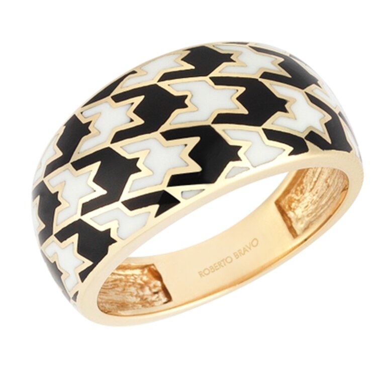 Каблучка Pied de Poule з емаллю PPR000028-00