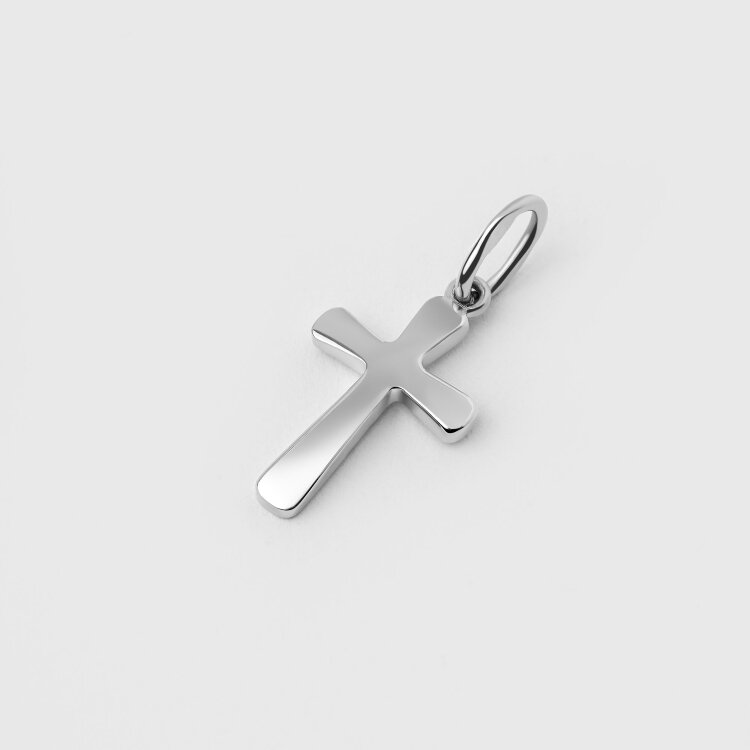 Хрестик з білого золота 110901100