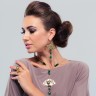 Кольє Misis з агатом, оніксом, фіанітами та емаллю CA07455V