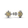 Серьги из комбинированного золота с бриллиантами 334841121