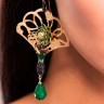 Сережки Misis з агатом, емаллю та фіанітами OR08568V