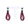 Женские серьги из бисера с цветными бусинами красного цвета Jablonec