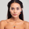 Серьги Misis с фианитами и эмалью
