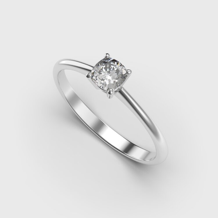 Каблучка у білому золоті, з діамантом 248701121 Каблучка у білому золоті, з діамантом 248701121