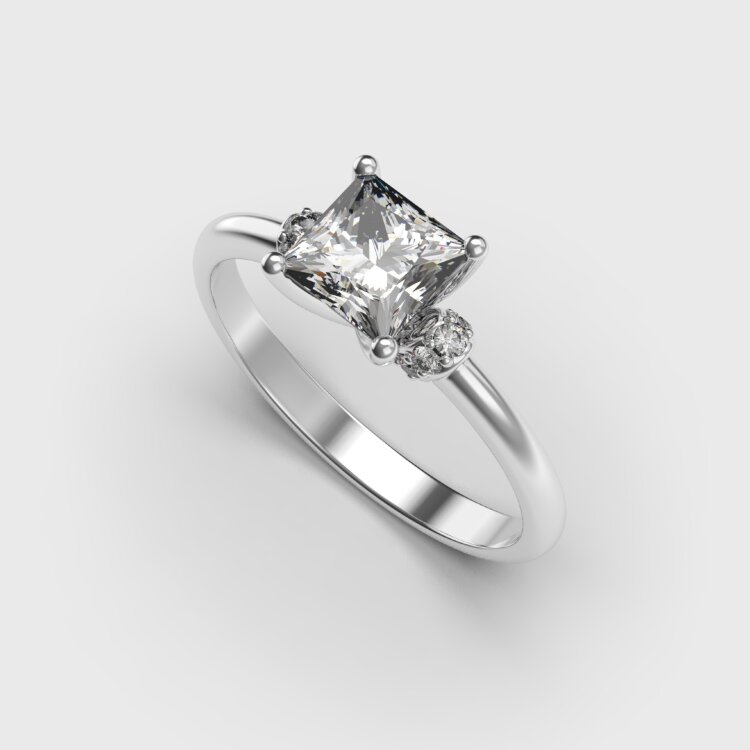 Каблучка у білому золоті, з діамантами 248711121 Каблучка у білому золоті, з діамантами 248711121