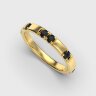Обручка у жовтому золоті, з чорними діамантами 247561622