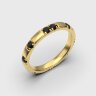 Обручка у жовтому золоті, з чорними діамантами 247561622