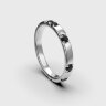 Обручка у білому золоті, з чорними діамантами 247571122