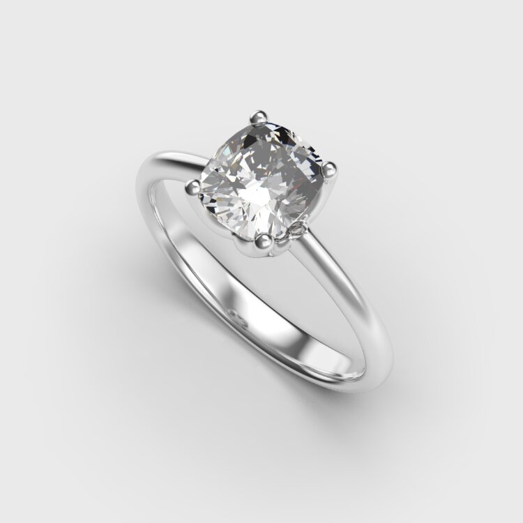 Каблучка у білому золоті, з діамантом 248811121 Каблучка у білому золоті, з діамантом 248811121