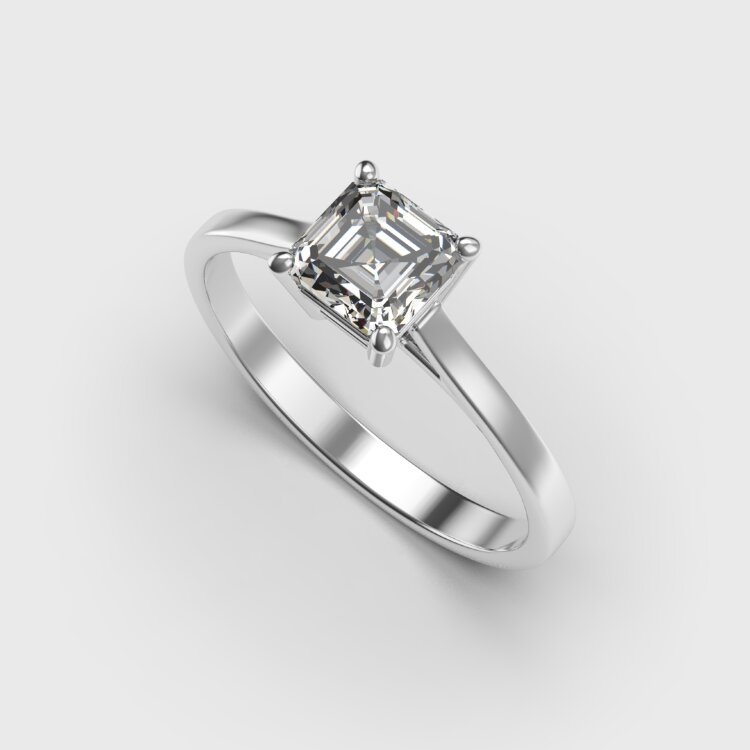 Каблучка у білому золоті, з діамантом 248721121