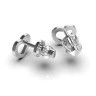 Сережки «Серце» з білого золота, з діамантами 327081121