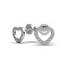 Сережки «Серце» з білого золота, з діамантами 327081121