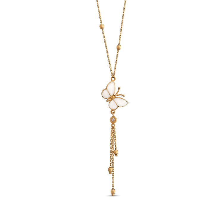 Колье Roberto Bravo White Dreams с эмалью и бриллиантом