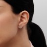 Сережки «Місяці» з білого золота, з діамантами 312981121